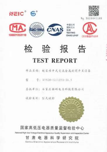 KYN28 Cabinet Test Report